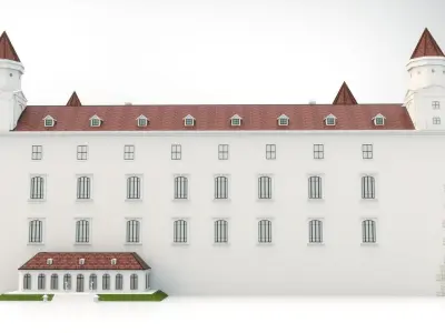 Bratislava castle  central palace- Slovakia 3D model