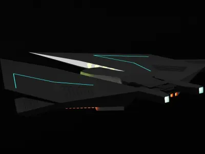 sci-fi Aircraft 3D model