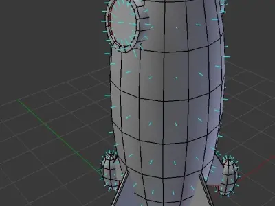Space Sci-fi Rocket low poly game ready Low-poly 3D model