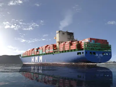 HYUNDAI COLOMBO Container Ship 3D model