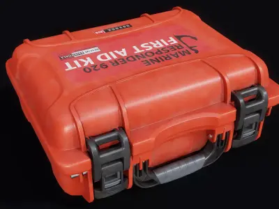 First aid kit low poly  Low-poly 3D model