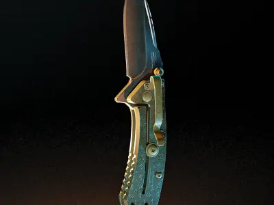 Knife Kershaw Low-poly 3D model