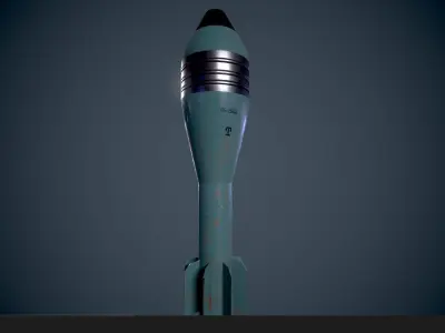 German 8cm Wgr38 mortar round Low-poly 3D model