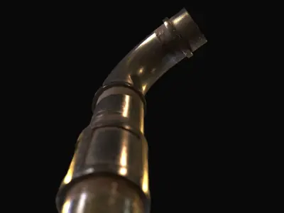 Worn Steel Pipe Weapon Low-poly 3D model