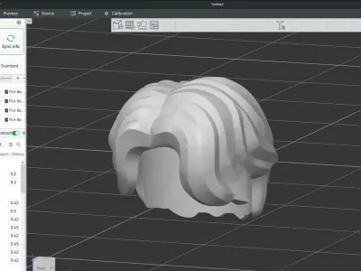 Custom3Dprint Minifigure Accessory - Minifigure Hair S3 - 010 3D print model
