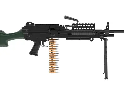 Mk 48 Machine Gun 3D model purchase