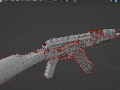 High fidelity AK47 3D model