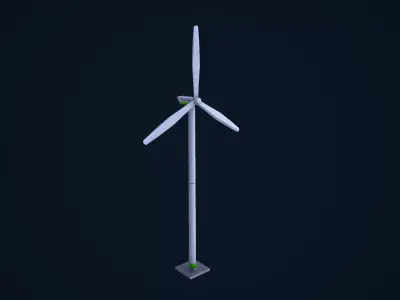 Turbine Wind Low-poly 3D model