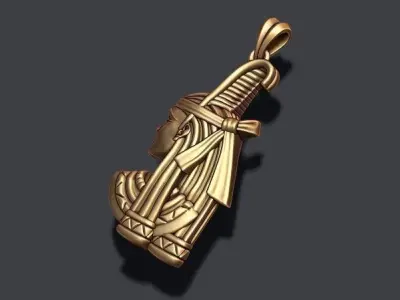 Egyptian Goddess Maat pendant 3D print model