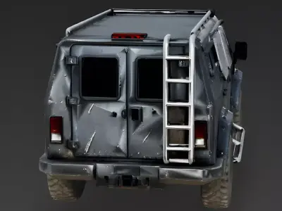 Tactical Armored SUV 3D Model Low-poly 3D model