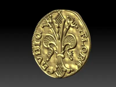 Old Coin Florim Portuguese 3D print model