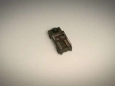 Low Poly Military Truck 03 Low-poly 3D model by lindermedia