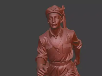 Military sculpture warrior military battle war hero soldier 3D print model buy