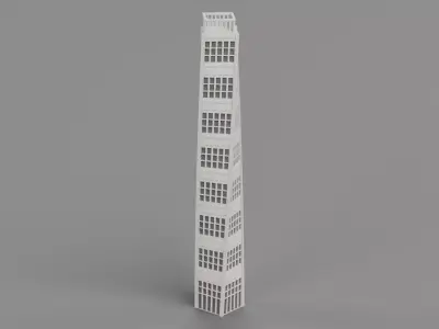 Paper Skyscraper V5 Low-poly 3D model
