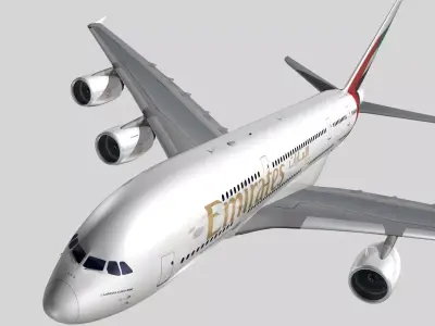 Airbus A-380 Emirates 3D model