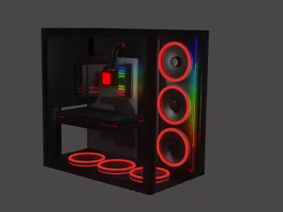  Gaming Pc Cool Rgb 3D model