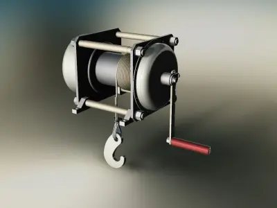 winch capacity 500 kg 3D model