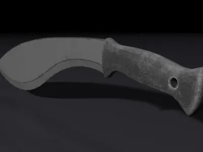 Machete knife Free low-poly 3D model buy