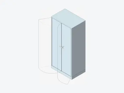 Cabinet - Metal - Locka - Combination Low-poly 3D model