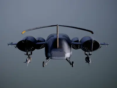 Dieselpunk Plane Low-poly 3D model