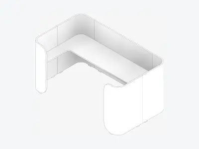 Booth - Simplicity - Type 4 Low-poly 3D model