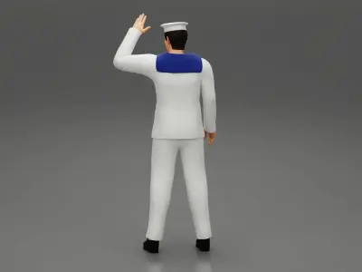 Navy sailor hi-res 3D print model