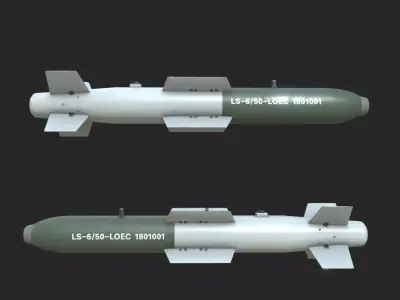 LS-6 50 kg glider guided bomb LS6 JSOW Low-poly 3D model