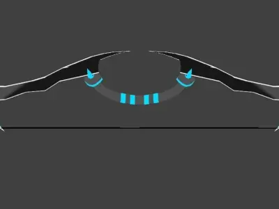 AdvanceBattleBow-4 bow and arrow Low-poly 3D model