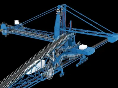 Stacker Reclaimer 3D model purchase