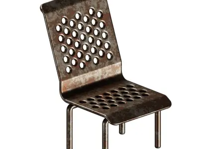 Rusty Steel Chair 3D model