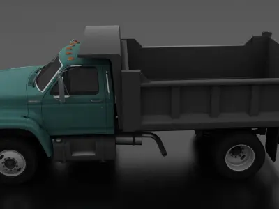 F-Series F-700 Dump Truck 1995 Low-poly 3D model