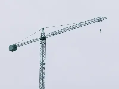 Hammerhead Tower Crane 8 - Small Construction Crane 3D model