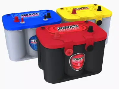 Optima Batteries Bundle 3D Model Pack