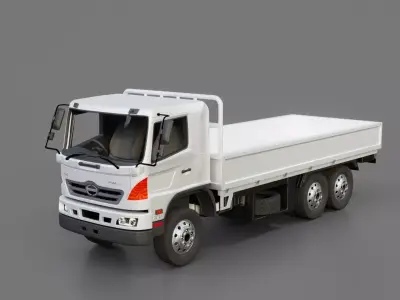 Hino Jumbo Ranger FM 320 Flatbed Truck 3D model