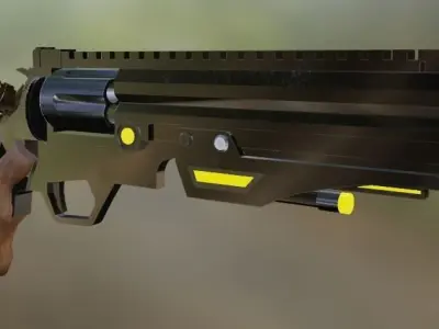 scifi revolver Free 3D model