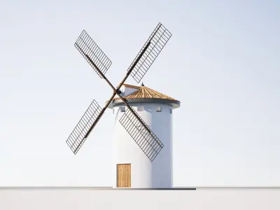 windmill Low-poly 3D model