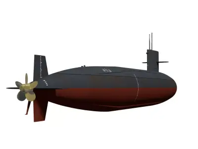 Yushio-class submarine 3D model