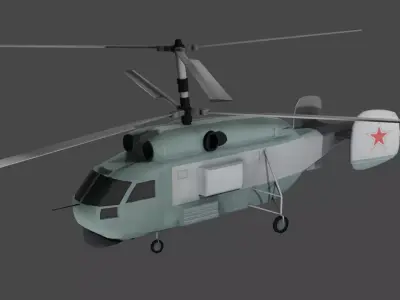 Military Helicopter ka27 Low-poly 3D model
