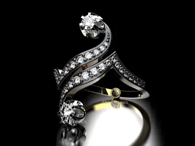 Antique DGNL Ring 3D print model