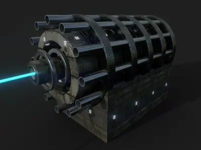 lazer gun Low-poly 3D model purchase