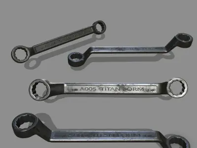 wrench Low-poly 3D model 25
