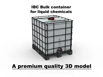 IBC Bulk container for liquid chemicals 3D model