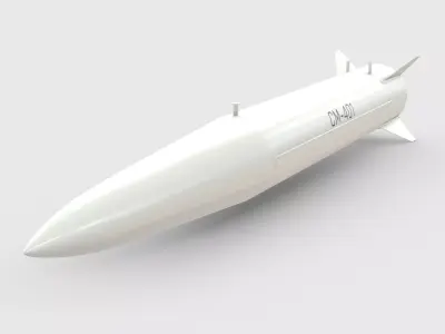 CM-401 Chinese Anti-Ship Ballistic Missile Optimized Low-poly 3D model
