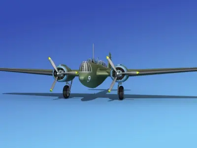 Martin B-10 China 3D model