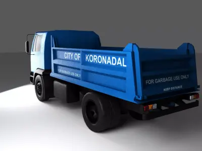 Mini Dump Truck 3D Model  Construction Vehicle Low-poly 3D model