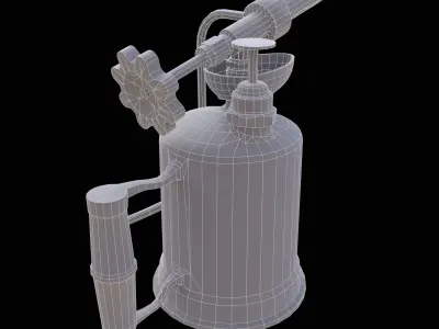 Old Vintage Blowtorch  Low-poly 3D model
