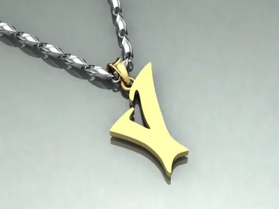 Pendant V-v1 3D print model