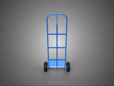 TWO 2 WHEEL CARGO TRANSPORT MOVING HAND TRUCK DOLLY CART TROLLEY 3D model