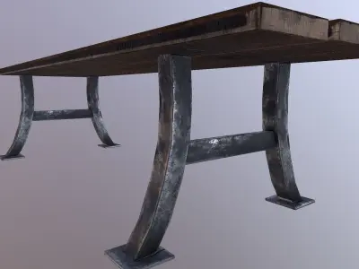 Old Table  Free low-poly 3D model