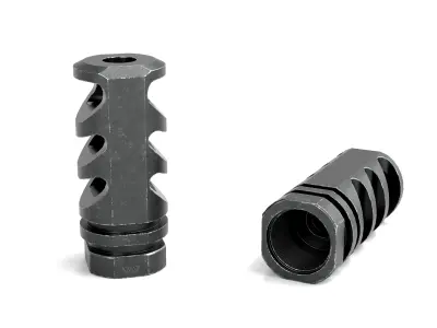 Precision Armament M4-72 Severe-Duty Compensator Low-poly 3D model